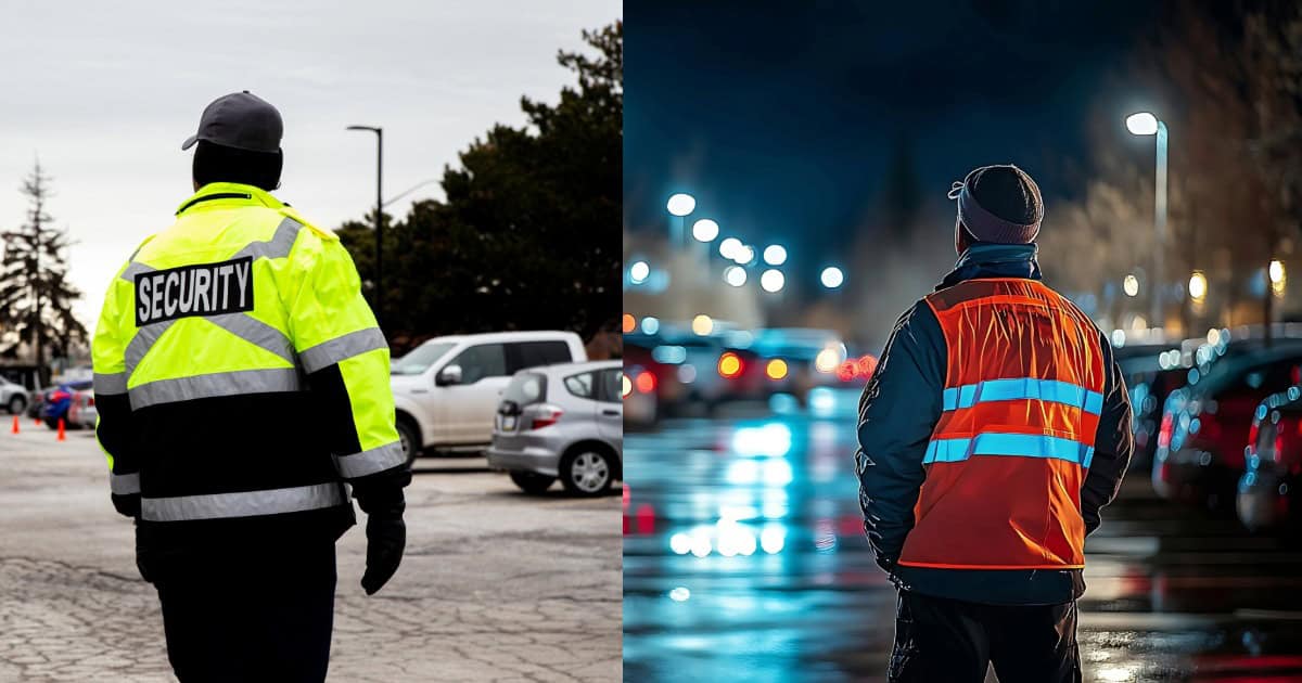 Nashville Parking Security monitoring parking lot at dusk.